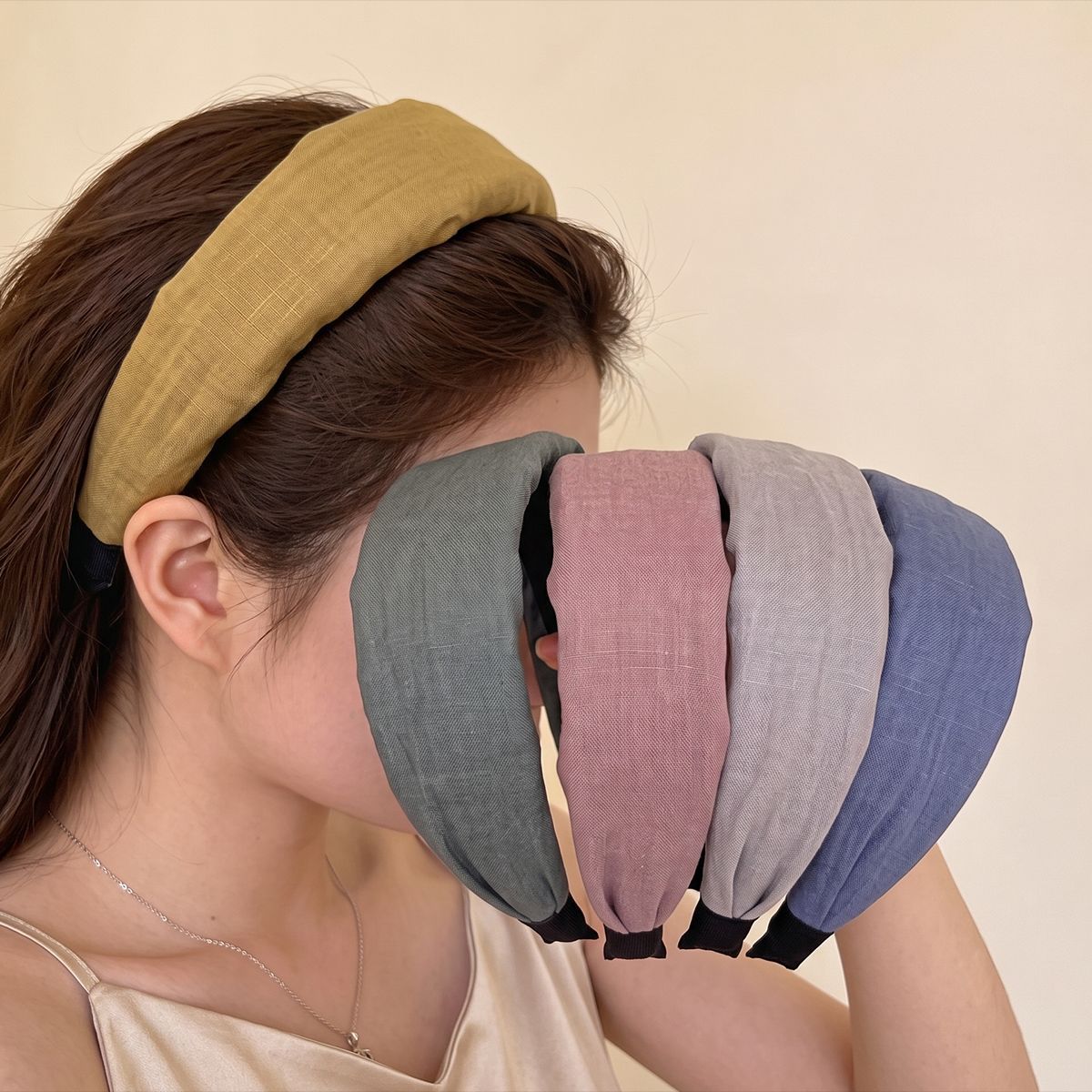 Home Textiles Store - عصابة رأس واسعة الحواف من مزيج