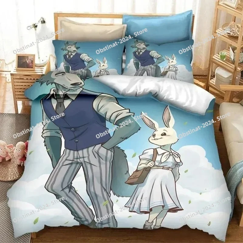 Home Textiles Super Soft - أنيمي BEASTARS طقم سرير طباعة طقم