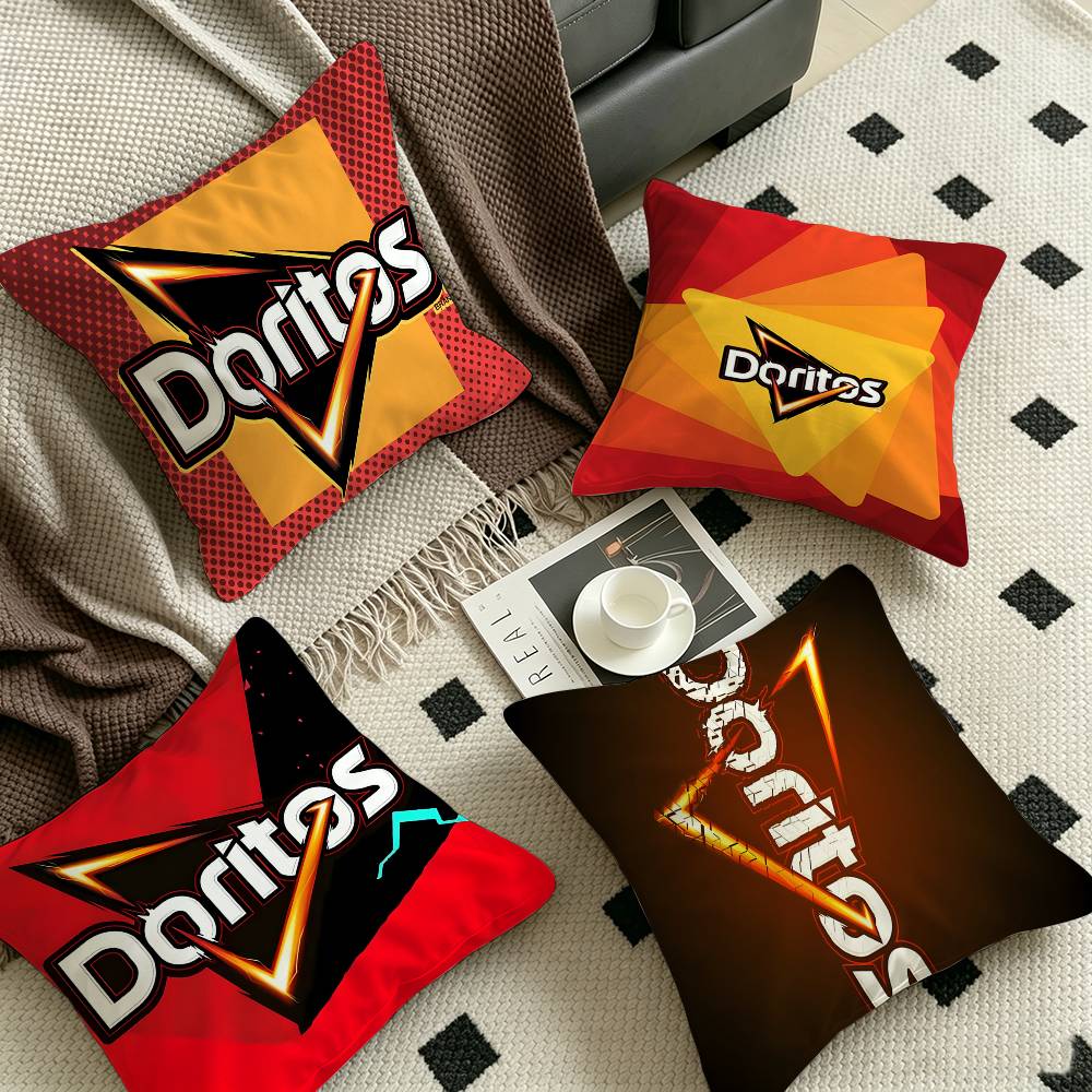 Home Textiles Logo - غطاء وسادة بشعار D-Doritos، غطاء وسادة