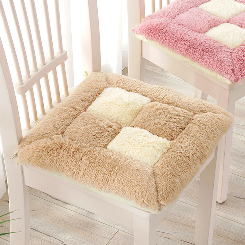 Home Textiles Super Soft - وسادة مقعد شتوية جديدة سميكة بنقشة
