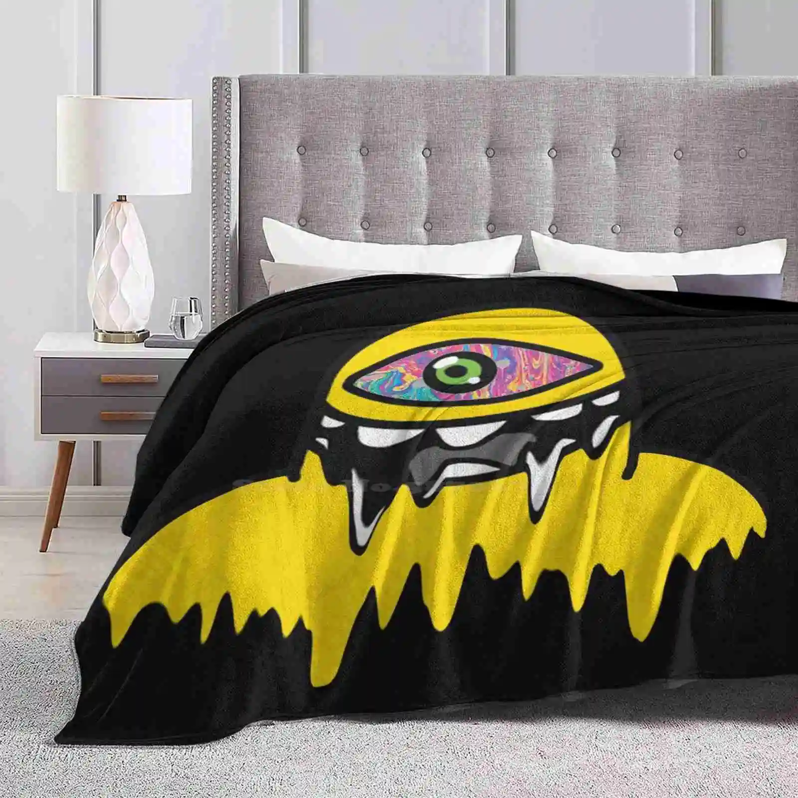 Home Textiles Super Soft - Subtronics Trippy Cyclops البطانيات الناعمة فائقة