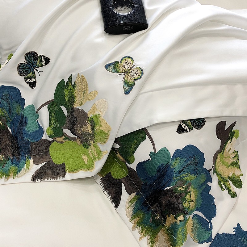 غطاء لحاف ناعم حريري أبيض ، تط - مراجعة Home Textiles Super Soft وسعره