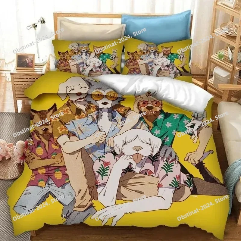 أنيمي BEASTARS طقم سرير طباعة  - مراجعة Home Textiles Super Soft وسعره