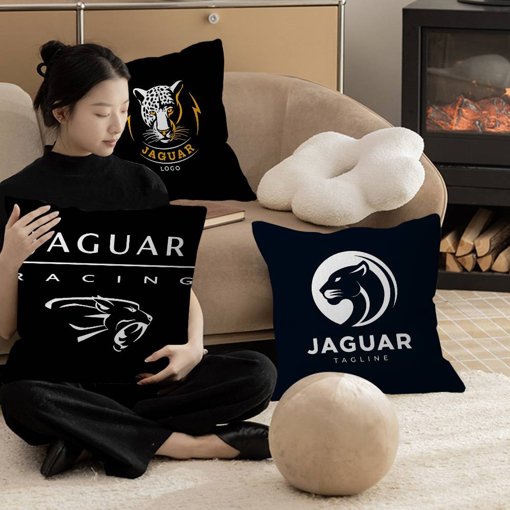 غطاء وسادة بشعار سيارة جاكوار، - مراجعة Home Textiles Logo وسعره